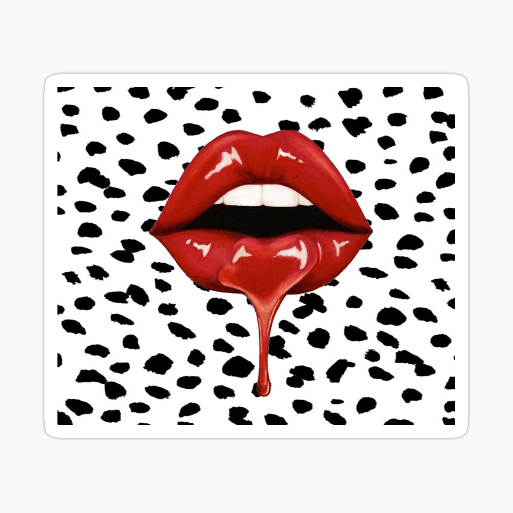 Louis Vuitton Dripping Lips Canva - Canvas Art Print