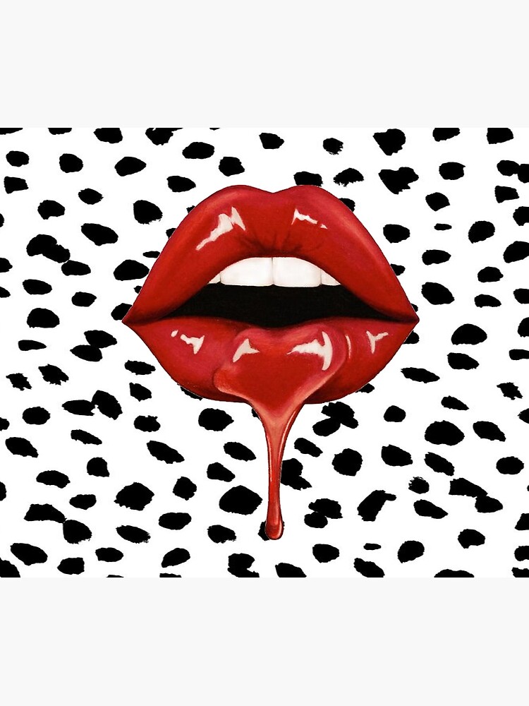 Disover Drippy Lips Premium Matte Vertical Poster