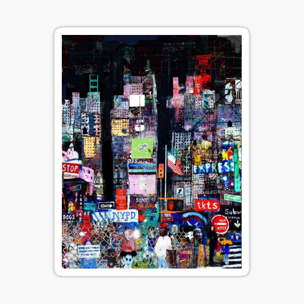 Times Square Night Sticker