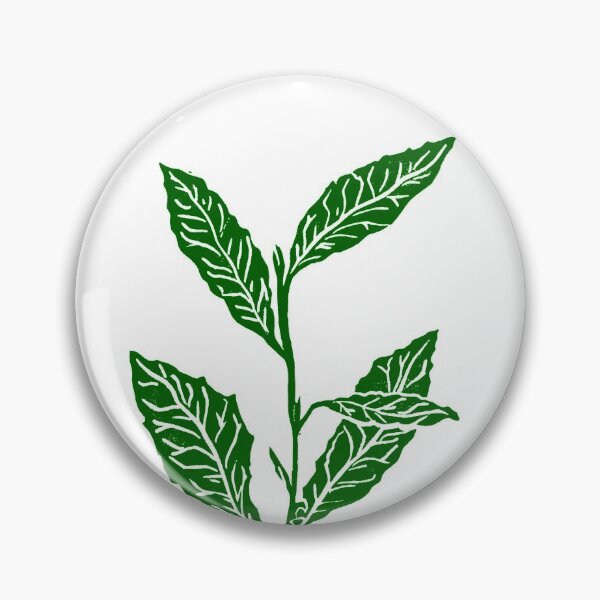 Item preview, Green Tea Leaf Block Print  designed and sold by BiancaGreen.