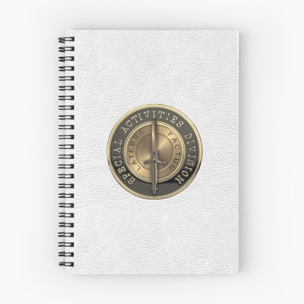 Item preview, CIA Special Activities Division - SAD Emblem over White Leather designed and sold by Serge Averbukh Art Studio.