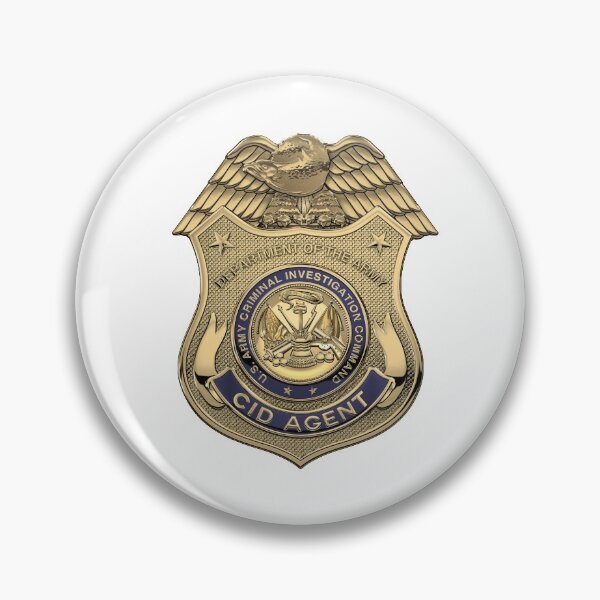 Item preview, U.S. Army Criminal Investigation Division Command - USACIDC Special Agent Badge over White Leather designed and sold by Serge Averbukh Art Studio.