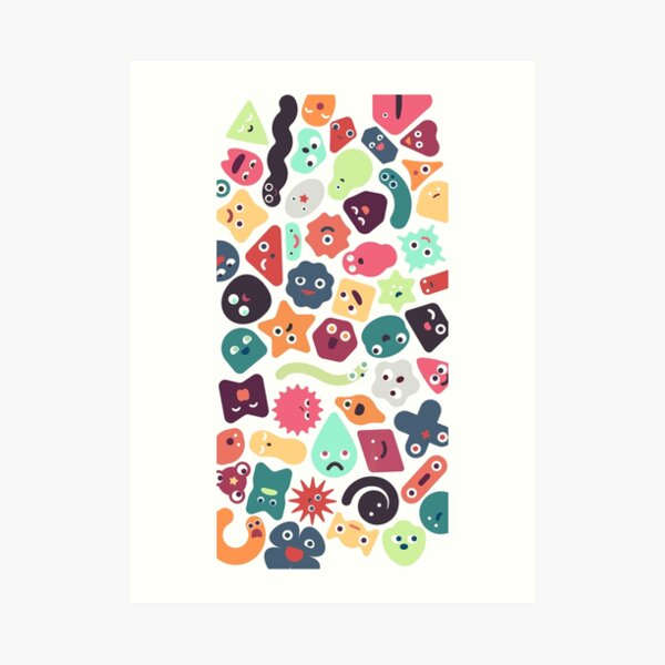 Microbiotic Birthday Bash Art Print
