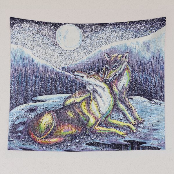 Item preview, Wolf Nuzzling designed and sold by QuixoteRidge.