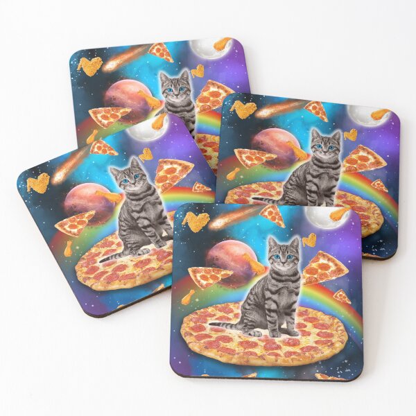 Item preview, Pizza and Wings Space Kitty designed and sold by raquelruthless.