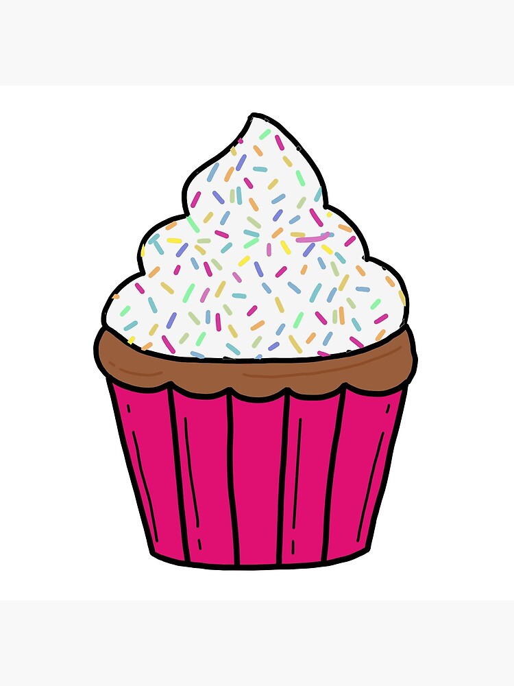 "Rainbow Sprinkle Cupcake" Poster for Sale by maddie55meadows | Redbubble