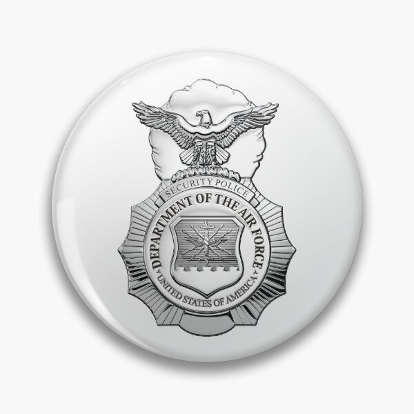 Item preview, U.S. Air Force Security Forces - SECFOR Badge over White Leather designed and sold by Serge Averbukh Art Studio.