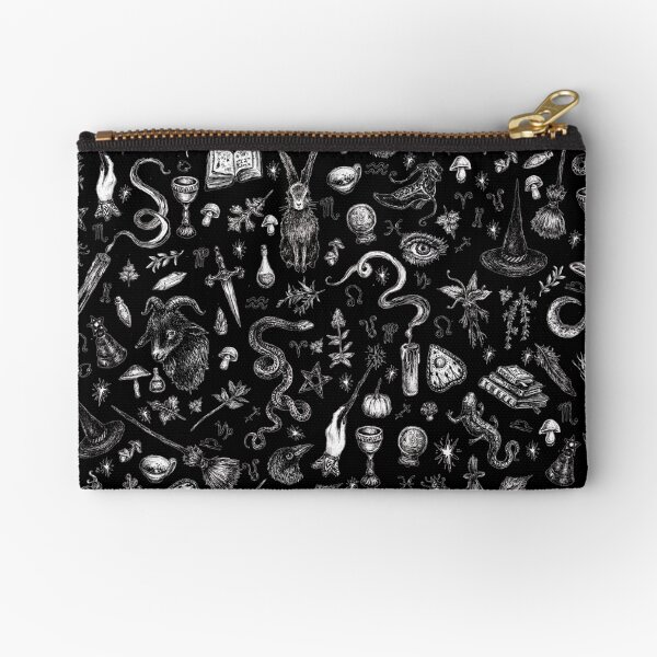 Salem Witch in Black Zipper Pouch