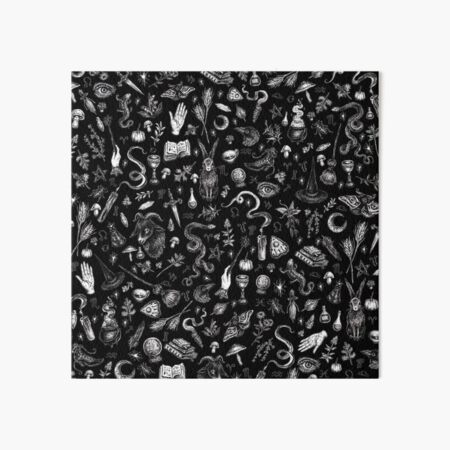 Salem Witch in Black Art Board Print