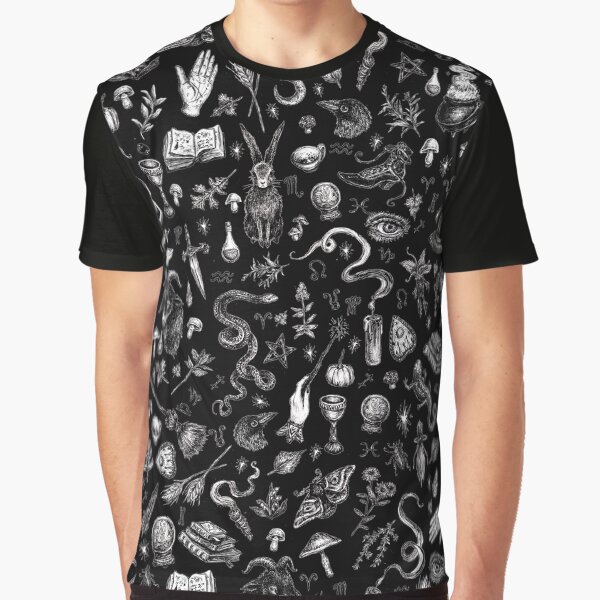 Salem Witch in Black Graphic T-Shirt