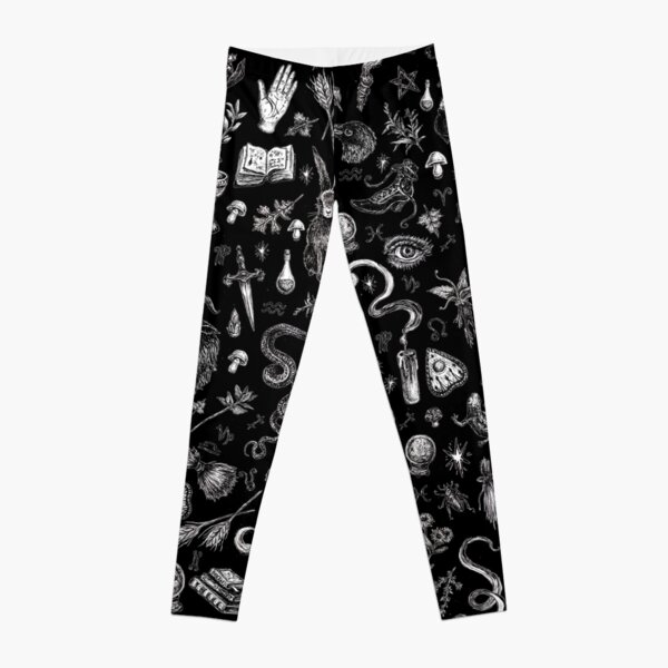 Salem Witch in Black Leggings
