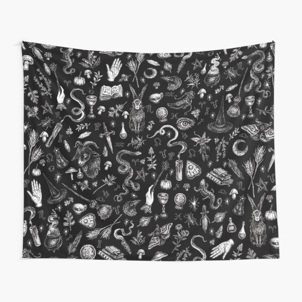 Salem Witch in Black Tapestry
