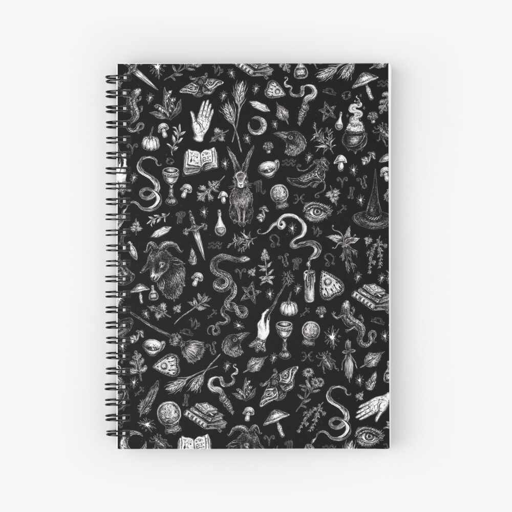 Salem Witch in Black Spiral Notebook