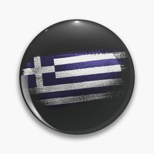 Item preview, Greece Brush Stroke Greek Flag Face Mask designed and sold by AmoreRoso.
