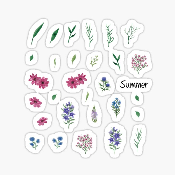 Floral Aquarell Sticker Mix Sticker