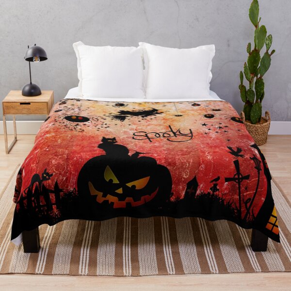 Aperçu de l'œuvre Conception drôle de halloween, chat, citrouille et sorcière créée et vendue par nicky2342.