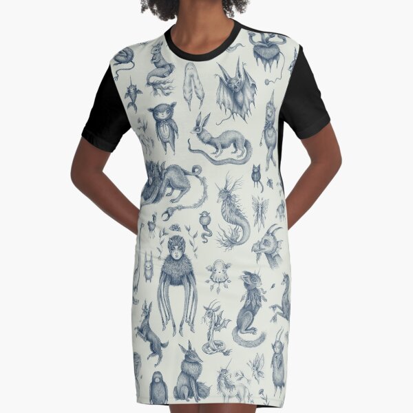 Beings and Creatures Graphic T-Shirt Dress