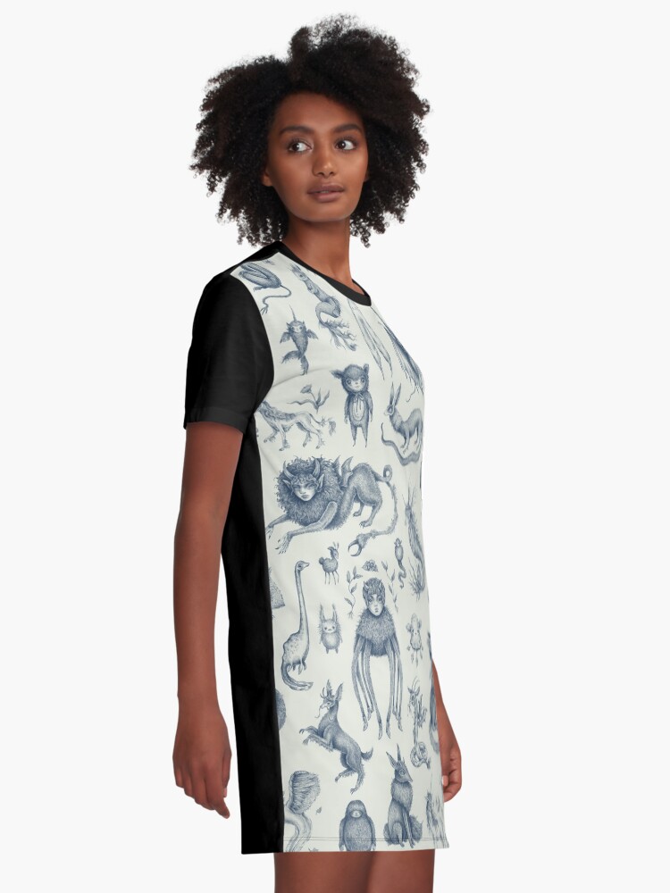 Alternate view of Beings and Creatures Graphic T-Shirt Dress