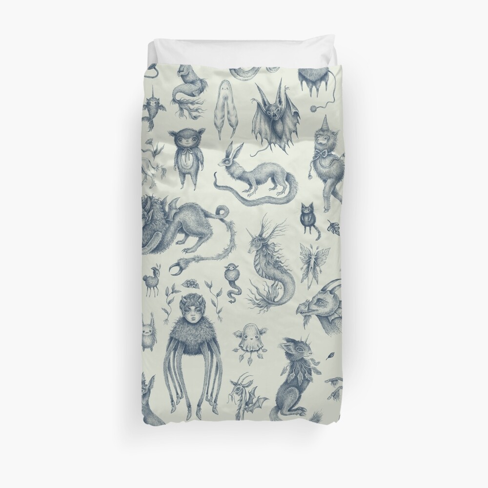 Beings and Creatures Duvet Cover