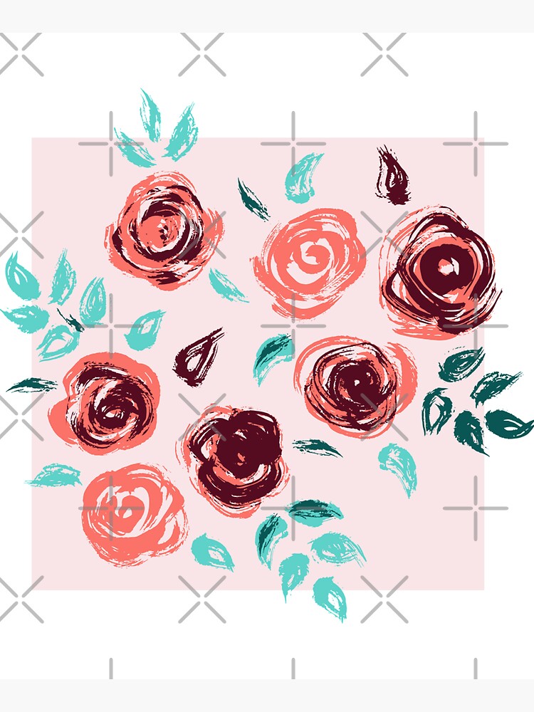 Brushstroke Roses by nadyanadya