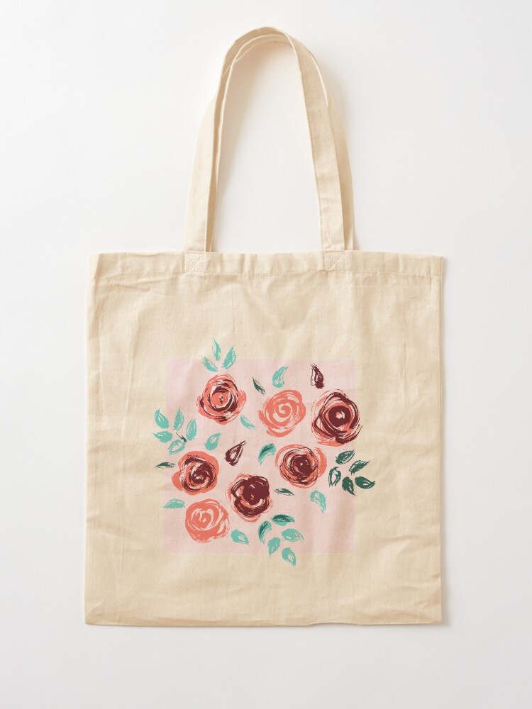 Alternate view of Brushstroke Roses Tote Bag