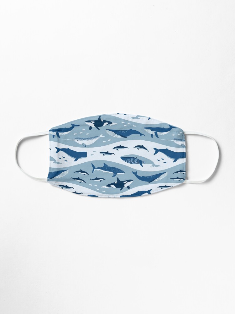 Alternate view of Whale Songs in Blue Ocean Mask