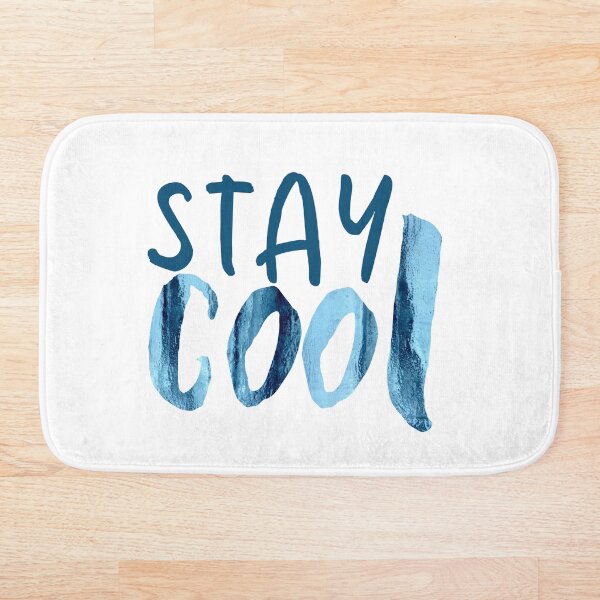 Item preview, Stay cool blue ice fancy brushed typography quote designed and sold by ankka.