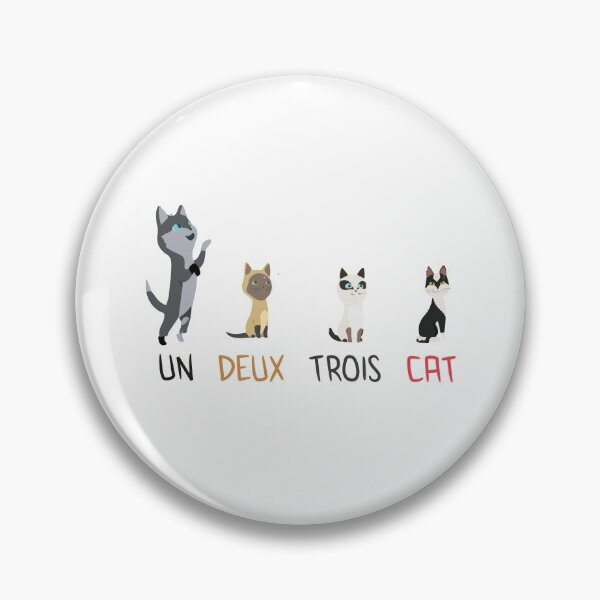 Item preview, Un Deux Trois Cat Tshirt / French Cat, Cute Cat Tee, Gifts for cat lovers, Cat Lady Gift, Cat Mum, Cat Dad, Cat Clothing, Black Cat designed and sold by abdellaoui.