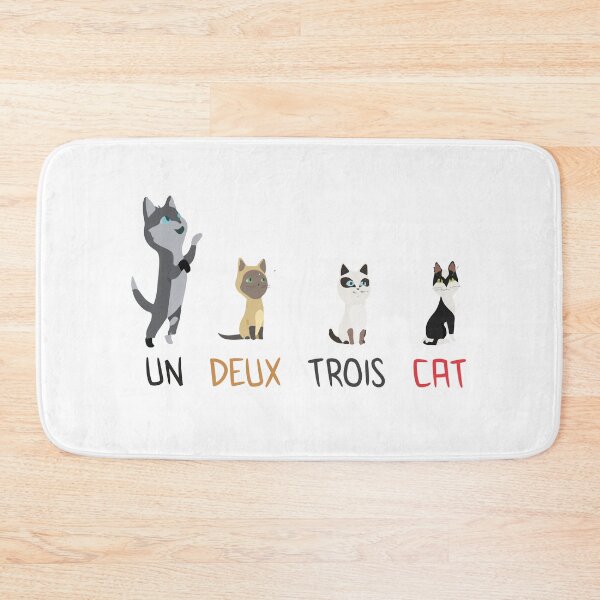 Item preview, Un Deux Trois Cat Tshirt / French Cat, Cute Cat Tee, Gifts for cat lovers, Cat Lady Gift, Cat Mum, Cat Dad, Cat Clothing, Black Cat designed and sold by abdellaoui.