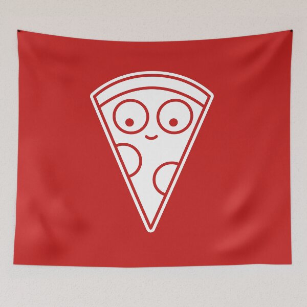 Item preview, Pizza Face on Red Character Icon Cartoon designed and sold by npdstudio.