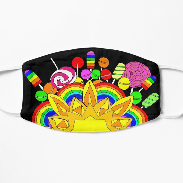 Sunshine, Lollipops and Rainbows Flat Mask