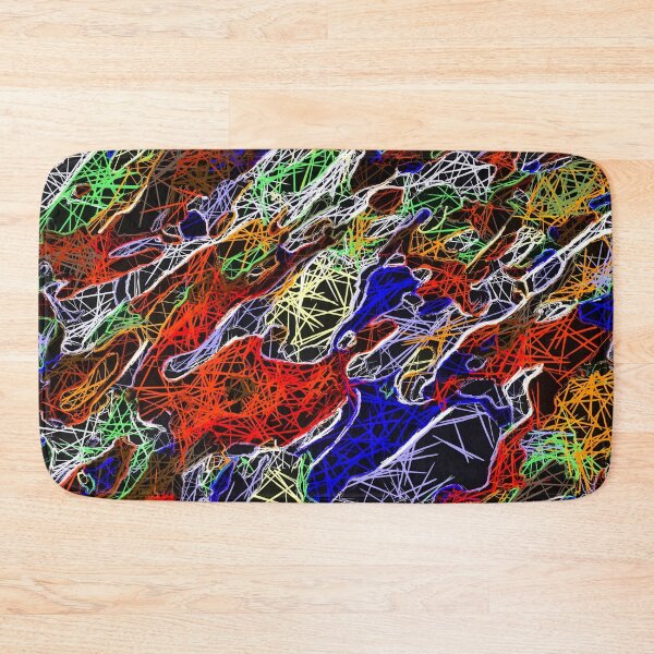 Item preview, psychedelic rotten sketching texture abstract background in red blue green designed and sold by Mrvell.