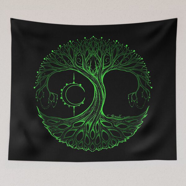 Item preview, Dreamie's Tree of Life Electric Green designed and sold by dreamie09.