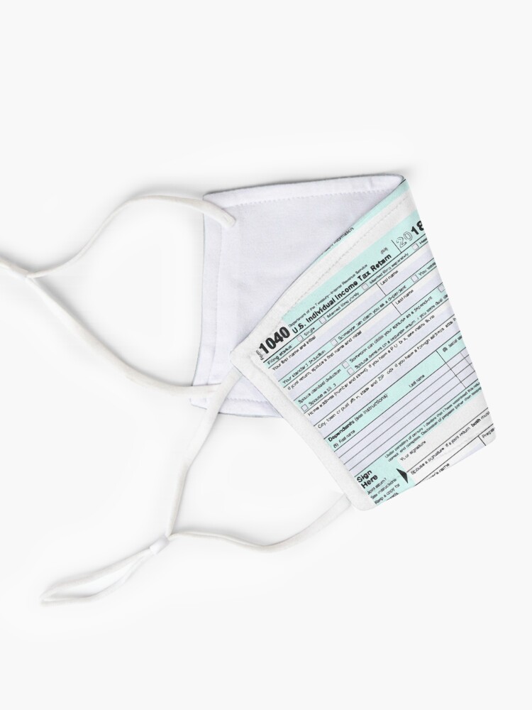Alternate view of Form 1040 Tax Person Mask Mask