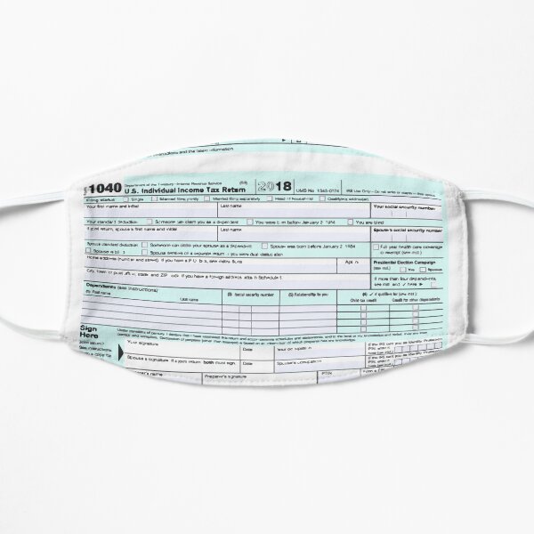 Form 1040 Tax Person Mask Flat Mask