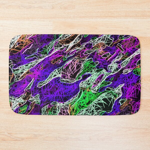 Item preview, psychedelic rotten sketching texture abstract background in purple blue green designed and sold by Mrvell.