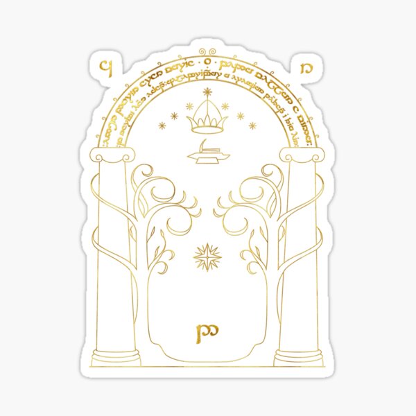 Door to Moria - Gold Sticker