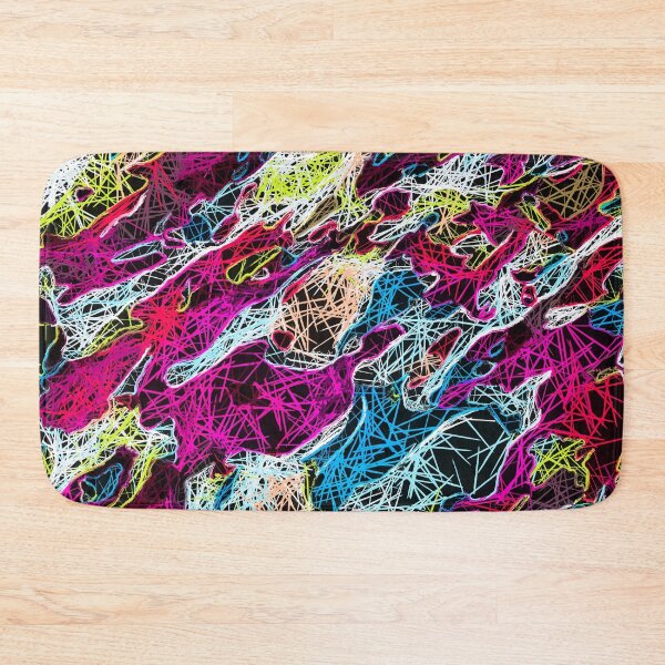Item preview, psychedelic rotten sketching texture abstract background in pink blue yellow designed and sold by Mrvell.