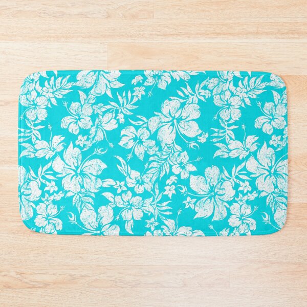 Item preview, Hibiscus Pareau Hawaiian Vintage Aloha Shirt Print - Turquoise designed and sold by DriveIndustries.