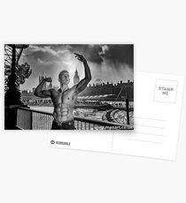 Dramatic Sky with Hot Model on the Thames in London Postcards