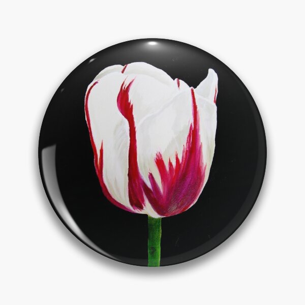 Item preview, Burgundy and White Tulip designed and sold by PaintedbyCarol.