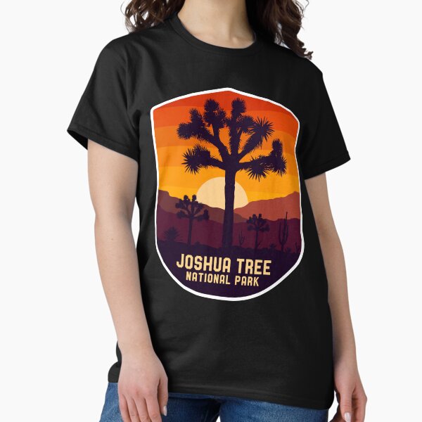 Vista previa del artículo con la obra «Recuerdo retro de los años 80 de los parques nacionales de Joshua Tree, California, Los Ángeles», diseñado y vendido por merchzy.