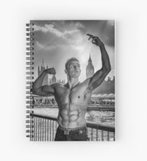 Dramatic Sky with Hot Model on the Thames in London Spiral Notebook