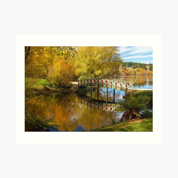 Little Bridge at Lake Daylesford Art Print