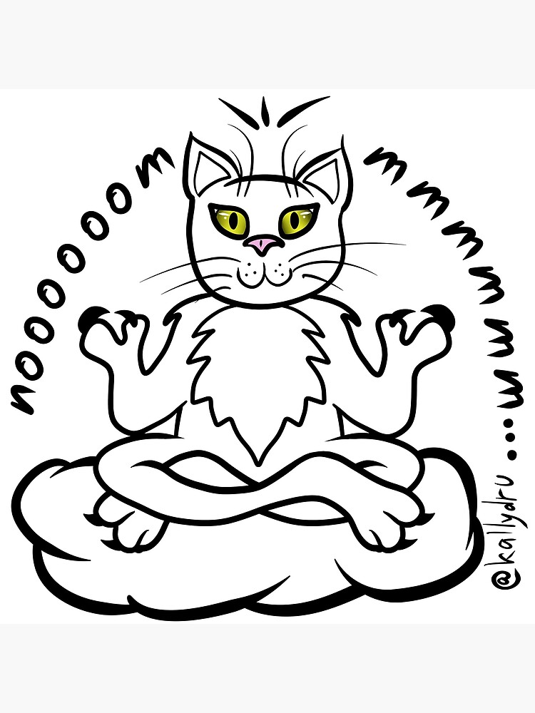 “Meditating Cat” Canvas Print for Sale by kallydru | Redbubble