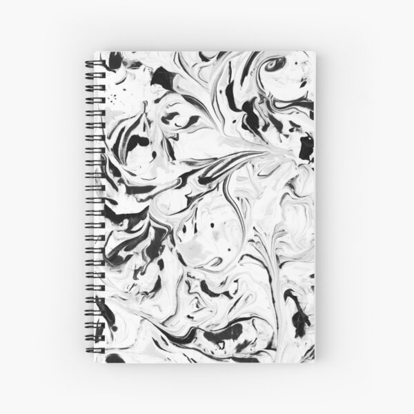 Black and White Marble Spiral Notebook