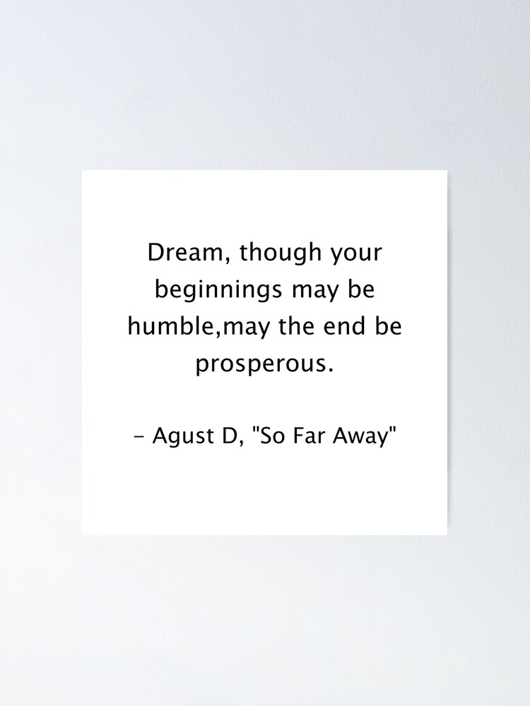 Agust D So Far Away Lyrics