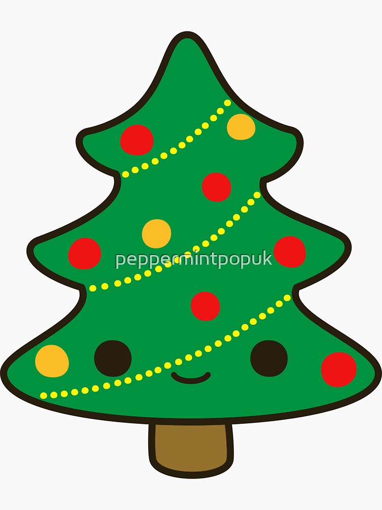 “Cute Christmas tree” Sticker for Sale by peppermintpopuk | Redbubble