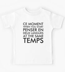 Thinking in French and English Kids Tee
