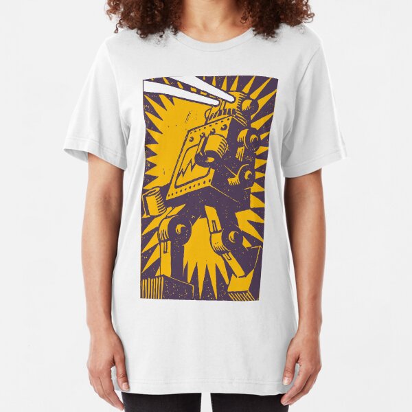 Purple Robot Slim Fit T-Shirt